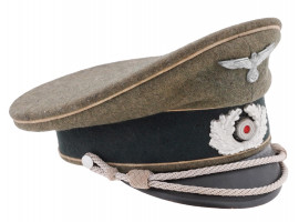WWII GERMAN ARMY HEER INFANTRY OFFICER VISOR CAP