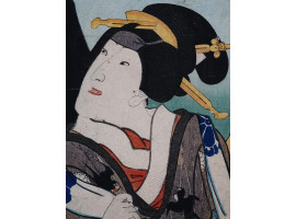 JAPANESE EDO WOODBLOCK KABUKI ACTORS BY UTAGAWA KUNISADA