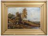 ANTIQUE 19TH C LANDSCAPE OIL PAINTING BY J. MAY PIC-0