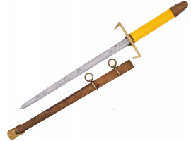 PRE WWII POLISH NAVY OFFICER DAGGER WITH SCABBARD