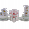 CORELLE CORNING DINNERWARE AND COCA COLA GLASSES PIC-0