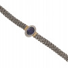 DAVID YURMAN 14K GOLD SILVER AMETHYST MESH CHAIN BRACELET PIC-2