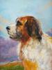 ANTIQUE GERMAN OIL PAINTING OF A DOG BY CARL REICHERT PIC-1