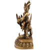 BRONZE BODHISATTVA JAMBHALA WITH DRAGON FIGURE PIC-3