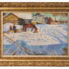 RUSSIAN WINTER LANDSCAPE OIL PAINTING BY IGOR GRABAR PIC-0