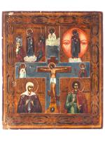 MID 19TH CENTURY RUSSIAN ORTHODOX FOUR PART ICON