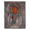 ANTIQUE RUSSIAN ORTHODOX ICON IN 84 SILVER RIZA PIC-0