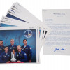 16 SPACE DOCUMENT AND PHOTOS AUTOGRAPHED BY SHUTTLES CREWS PIC-0