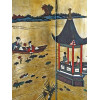 CHINESE EXPORT ROOM DIVIDER LACQUERED HAND PAINTED WOOD PIC-3