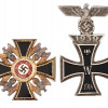 WWII NAZI GERMAN THIRD REICH BADGE AND IRON CROSS PIC-0