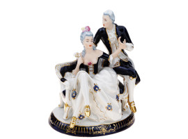 ROYAL DUX BOHEMIA ROCOCO COUPLE PORCELAIN FIGURINE