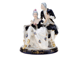 ROYAL DUX BOHEMIA ROCOCO COUPLE PORCELAIN FIGURINE