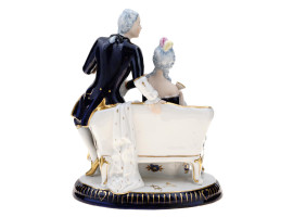 ROYAL DUX BOHEMIA ROCOCO COUPLE PORCELAIN FIGURINE