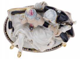 ROYAL DUX BOHEMIA ROCOCO COUPLE PORCELAIN FIGURINE