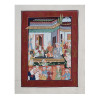 ANTIQUE INDIAN MUGHAL PAINTING ON SILK PIC-0