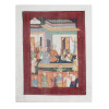 ANTIQUE INDIAN MUGHAL PAINTING ON SILK PIC-2