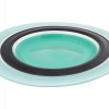 VINTAGE TURQUOISE CHARGER PLATE BY GILMOR GLASS PIC-1