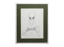 PIERRE FRANEY CARICATURE BY AL HIRSCHFELD SIGNED