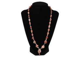 ANCIENT ORIENTAL ETCHED CARNELIAN BEADED NECKLACE
