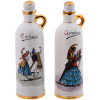 SPANISH HAND PAINTED PORCELAIN ALCOHOL BOTTLES PIC-0