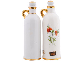 SPANISH HAND PAINTED PORCELAIN ALCOHOL BOTTLES