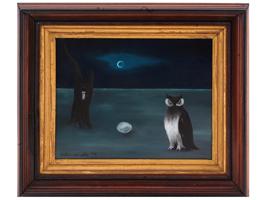 AMERICAN OWL OIL PAINTING BY GERTRUDE ABERCROMBIE