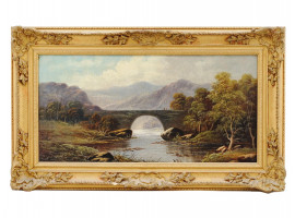 ENGLISH LANDSCAPE OIL PAINTING BY HESKETH D. BELL