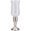 MIDCENT CROWN WEIGHTED STERLING GLASS CANDLESTICK PIC-0
