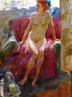 UKRAINIAN NUDE OIL PAINTING BY SERGEY KOVALENKO