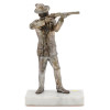 MID CENT FRENCH SILVER PLATED HUNTER FIGURINE PIC-2