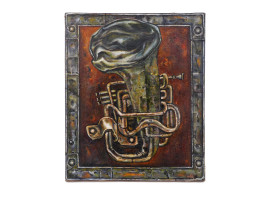 RUSSIAN TRUMPET OIL PAINTING BY ANDREI GROSITSKY