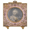 RUSSIAN GILT SILVER ENAMEL DIAMONDS PICTURE FRAME PIC-0