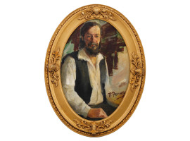 RUSSIAN MALE PORTRAIT OIL PAINTING BY ILYA REPIN