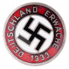 WWII NAZI GERMAN 1933 NSDAP ENAMEL PIN BADGE PIC-0