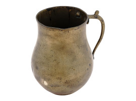 LATE MEDIEVAL 15TH C SWISS BRONZE MEASURING JUG