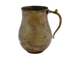 LATE MEDIEVAL 15TH C SWISS BRONZE MEASURING JUG