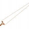 VINTAGE 18K YELLOW GOLD RUBY AND DIAMOND DROP NECKLACE PIC-4