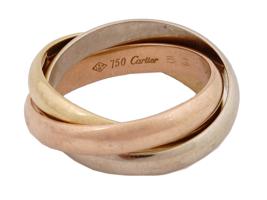 VINTAGE CARTIER 18K GOLD TRINITY RING IOB