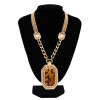 JUDITH LEIBER GOLD PLATED CHEETAH PENDANT IOB PIC-1