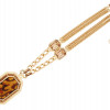 JUDITH LEIBER GOLD PLATED CHEETAH PENDANT IOB PIC-2