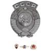 SOVIET MILITARY PINS AND USSR EMBLEM WALL PLAQUE PIC-0