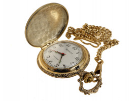 SET OF SEVEN REMINGTON POCKET WATCHES WITH CHAINS