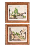 HAND COLORED SIGNED ETCHINGS BY MAURICE MENARDEAU