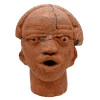 ANCIENT AFRICAN NOK TERRACOTTA HEAD SCULPTURE PIC-1