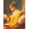 YOUNG GIRL READING OIL PAINTING AFTER FRAGONARD PIC-1