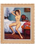 FRENCH MODERNIST FEMALE PAINTING BY JEAN SCHNEIDER