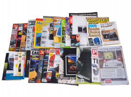 COLLECTION OF REFERNCE MAGAZINES BROCHURES CAMERAS