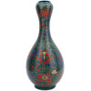 ANTIQUE CHINESE CERAMIC CLOISONNE GOURD SHAPED VASE PIC-2