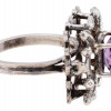 ART NOUVEAU 800 SILVER AMETHYST STONE JEWELRY RING PIC-2