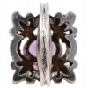ART NOUVEAU 800 SILVER AMETHYST STONE JEWELRY RING PIC-6